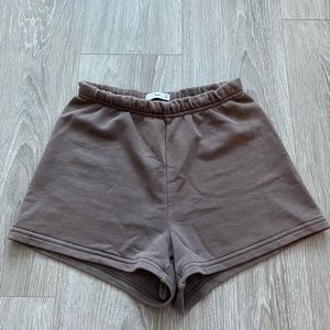 TNA 3” brown sweat shorts